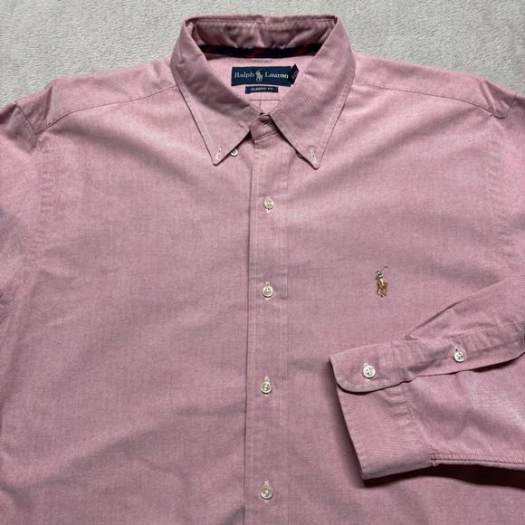 Ralph Lauren Other - VTG Ralph Lauren Shirt Mens XL Pink Oxford Button Down Classic Fit‎ Flesh Pony